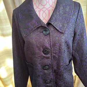 Laura, Ashley size medium brocade blazer jacket in excellent condition
